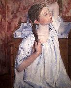 Mary Cassatt Girl Arranging Her Hair USA oil painting artist